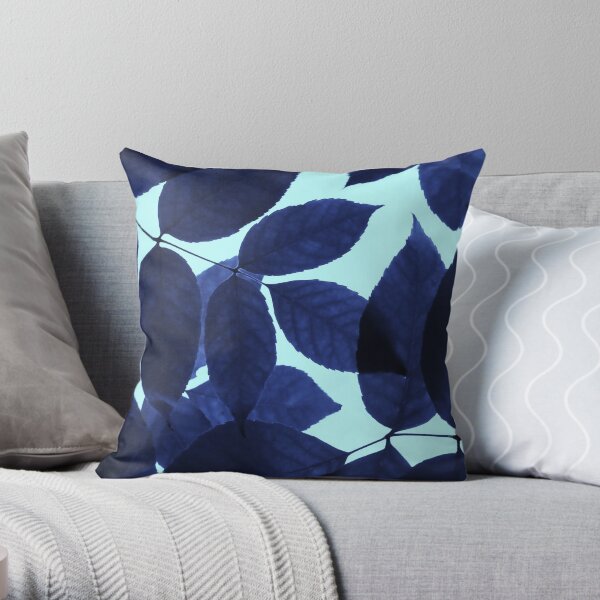 Blue Forest Throw Pillow