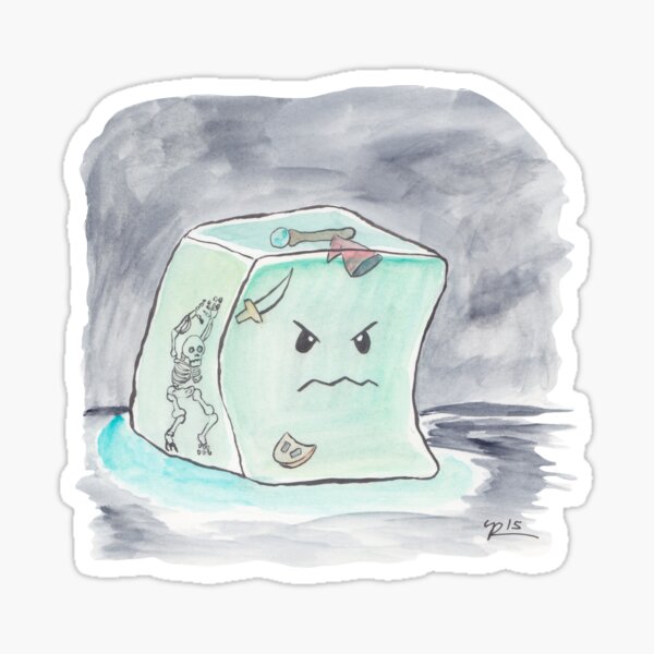 Beware The Angry Gelatinous Cube Sticker