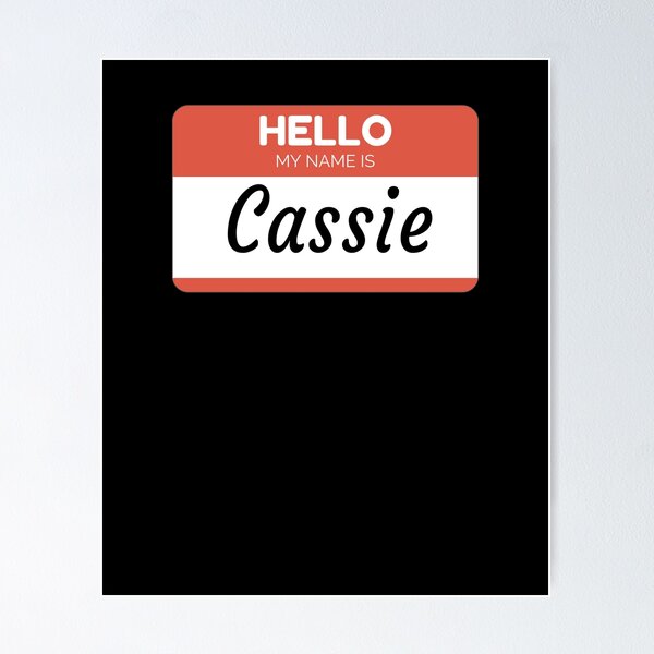 Item preview, Cassie Name Label  Hello My Name Is Cassie Gift For Cassie or for a female you know called Cassie designed and sold by Bontini.