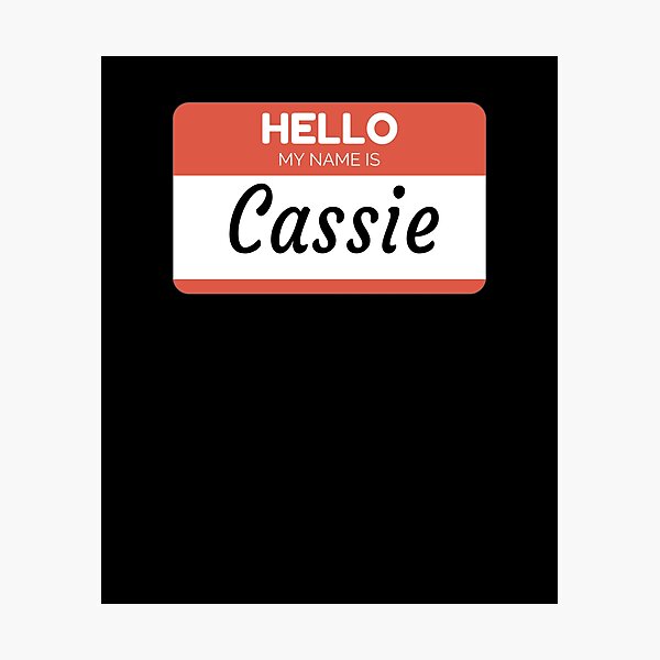 Item preview, Cassie Name Label  Hello My Name Is Cassie Gift For Cassie or for a female you know called Cassie designed and sold by Bontini.