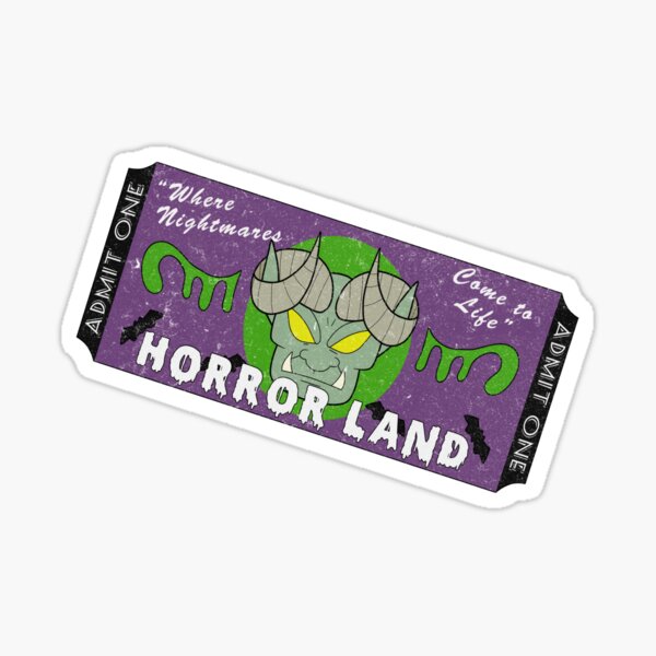 Horrorland Ticket Sticker