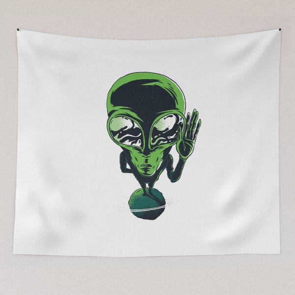 Item preview, Greeting Green Alien designed and sold by ritshi.