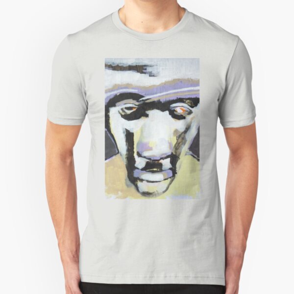 Obstructed Portrait 36 Slim Fit T-Shirt