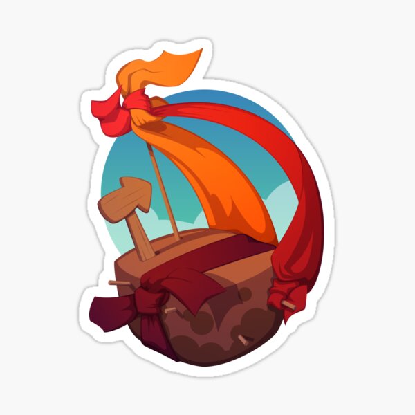 Windy Ribbon Block Sticker