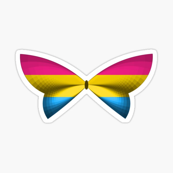 Pansexual Pride Butterfly Sticker By Shaneisadragon Redbubble 2454