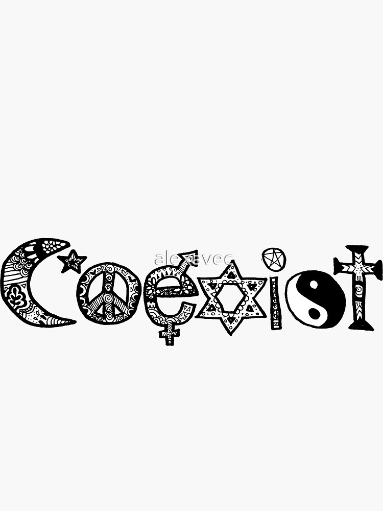 "Coexist" Zentangle by alexavec