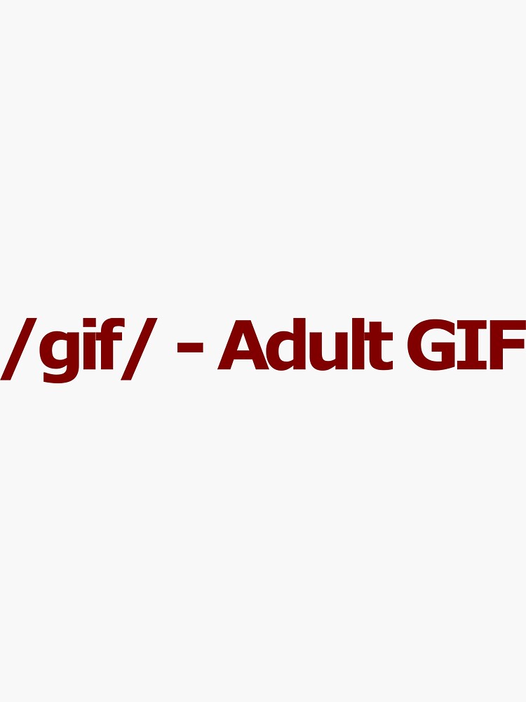 "/gif/ - Adult GIF 4chan Logo" Sticker For Sale By FlandresBowler ...