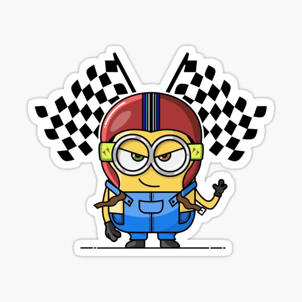 Racer Minion! Sticker