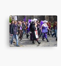 Purple Protest March Canvas Print