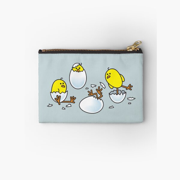 Item preview, Four Yellow Spring Chicks Hatching from White Eggs designed and sold by CleverPencil.