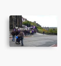 Purple Protest Edinburgh Canvas Print