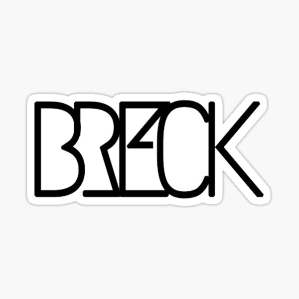 Black Breck oval sticker decal ski snowboard Breckenridge Colorado town resort