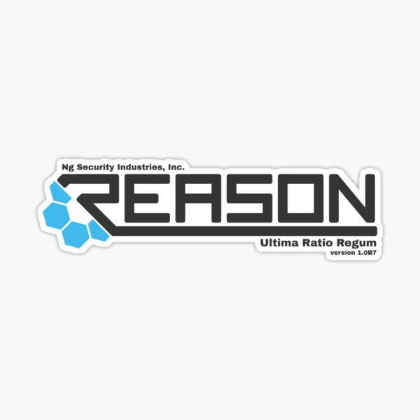 REASON Logo Sticker for Sale by WolfeCreative