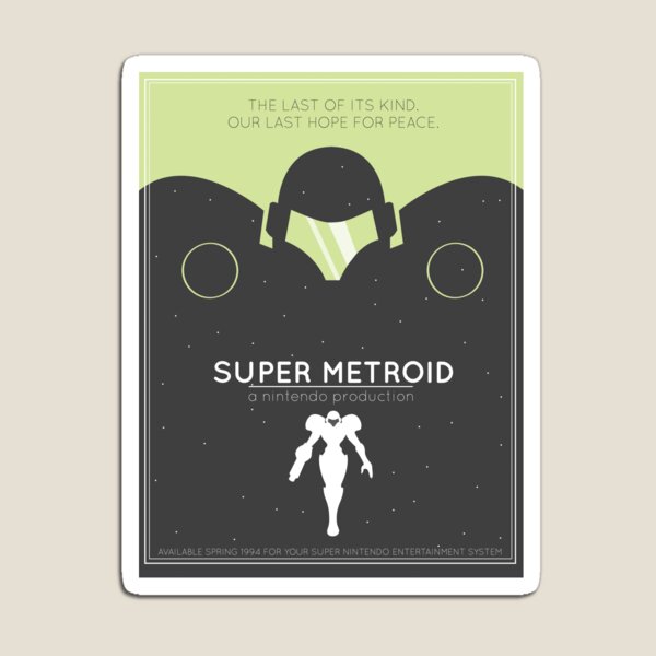 Super Metroid: Retro Poster Magnet