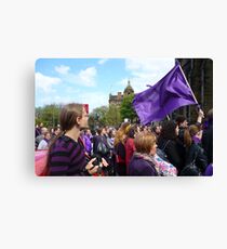 Purple Protest Rally Canvas Print