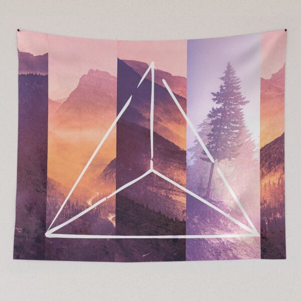 Item preview, Forest Mountain Trees - Geometric Nature Wildfire Rebirth designed and sold by artcascadia.
