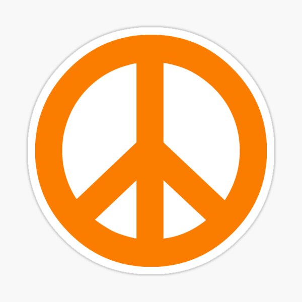 Item preview, Orange Peace Sign Symbol designed and sold by popculture.
