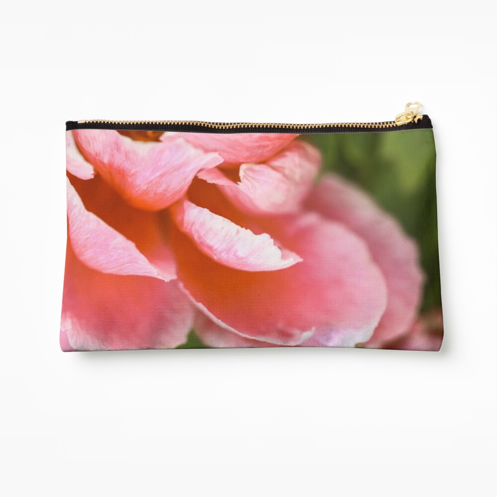 Pink Peony Zipper Pouch