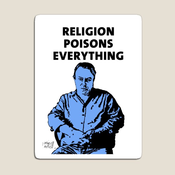 Christopher Hitchens white background Magnet