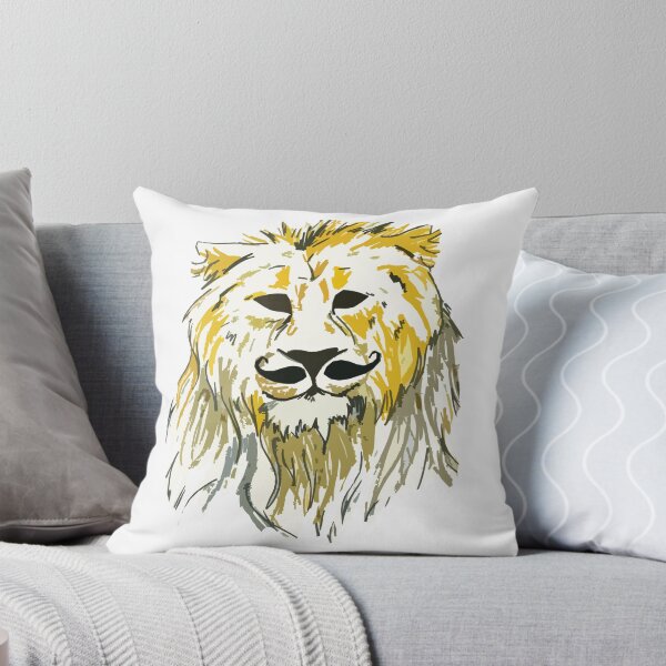Item preview, Lion with moustache designed and sold by KitCatCards.