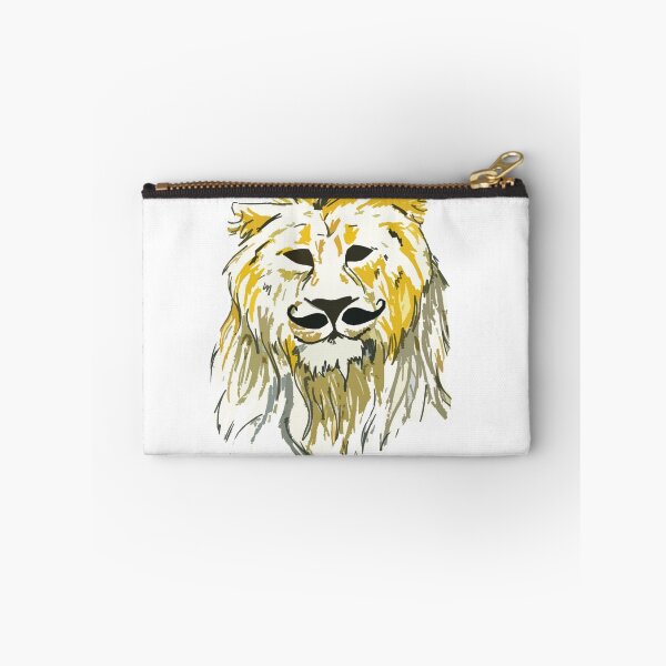 Item preview, Lion with moustache designed and sold by KitCatCards.