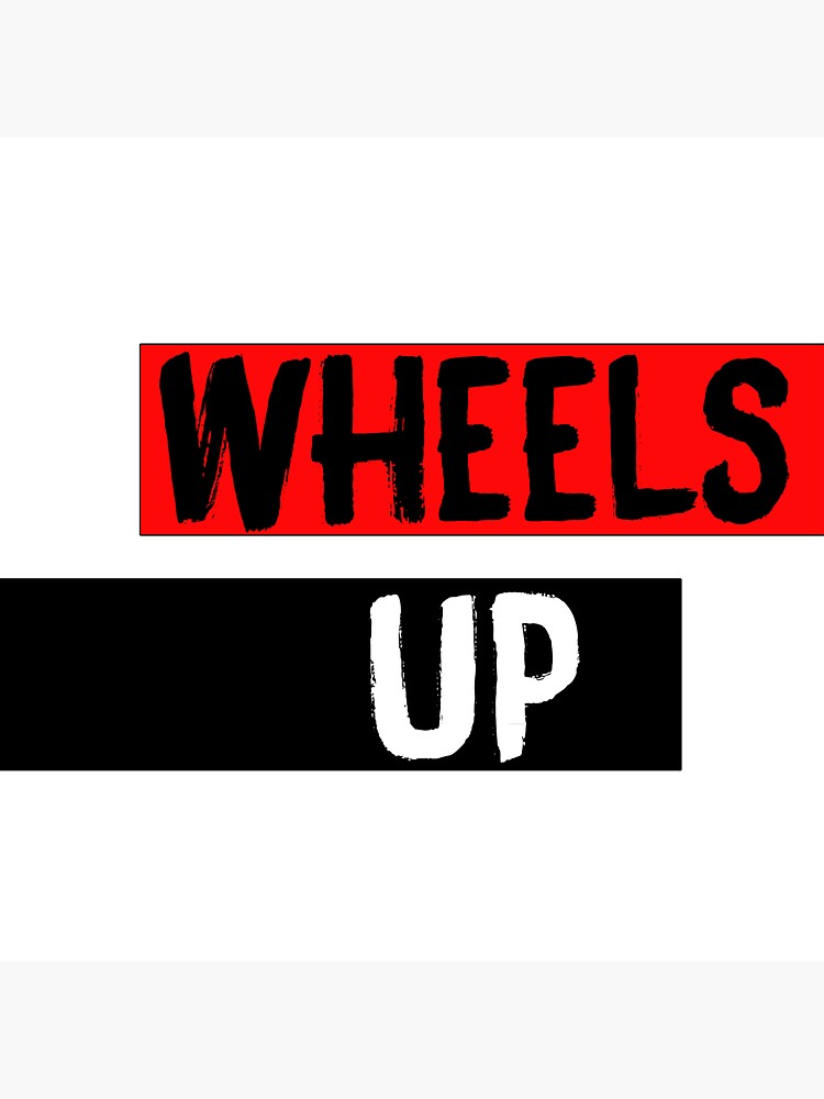 "Wheels Up" Sticker for Sale by spiderman Redbubble