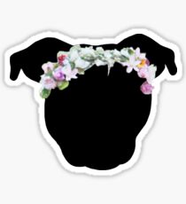 Flower Crown Pittie Sticker