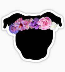 Flower Crown Pittie Sticker