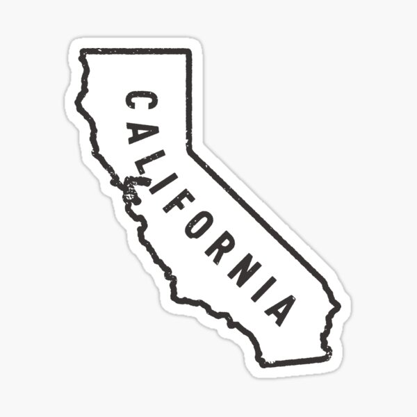  California My Home State Sticker For Sale By Homestates Redbubble