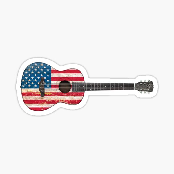 American Flag Guitar Stickers for Sale Redbubble