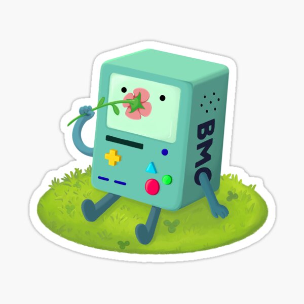 Vista previa del artículo con la obra «Flores para BMO», diseñado y vendido por raediocloud.