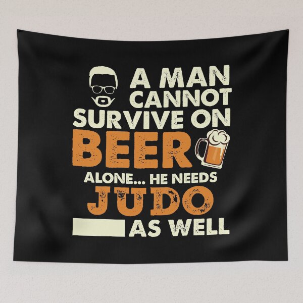 Item preview, Man Cannot Survive On Beer Alone He Needs Judo As Well designed and sold by Orange Pieces.