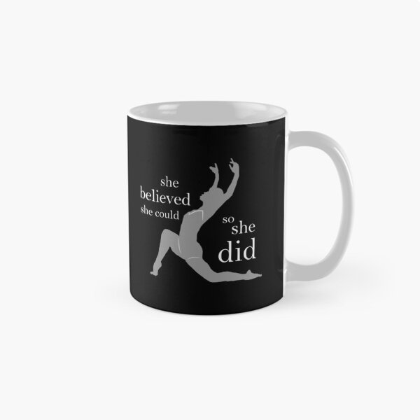 Item preview, Modern Dance She Believed She Could for dark square designed and sold by Dancethoughts.