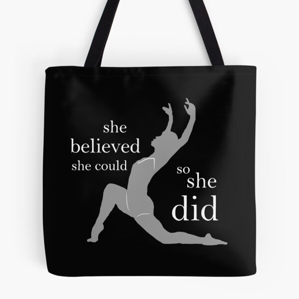 Item preview, Modern Dance She Believed She Could for dark square designed and sold by Dancethoughts.
