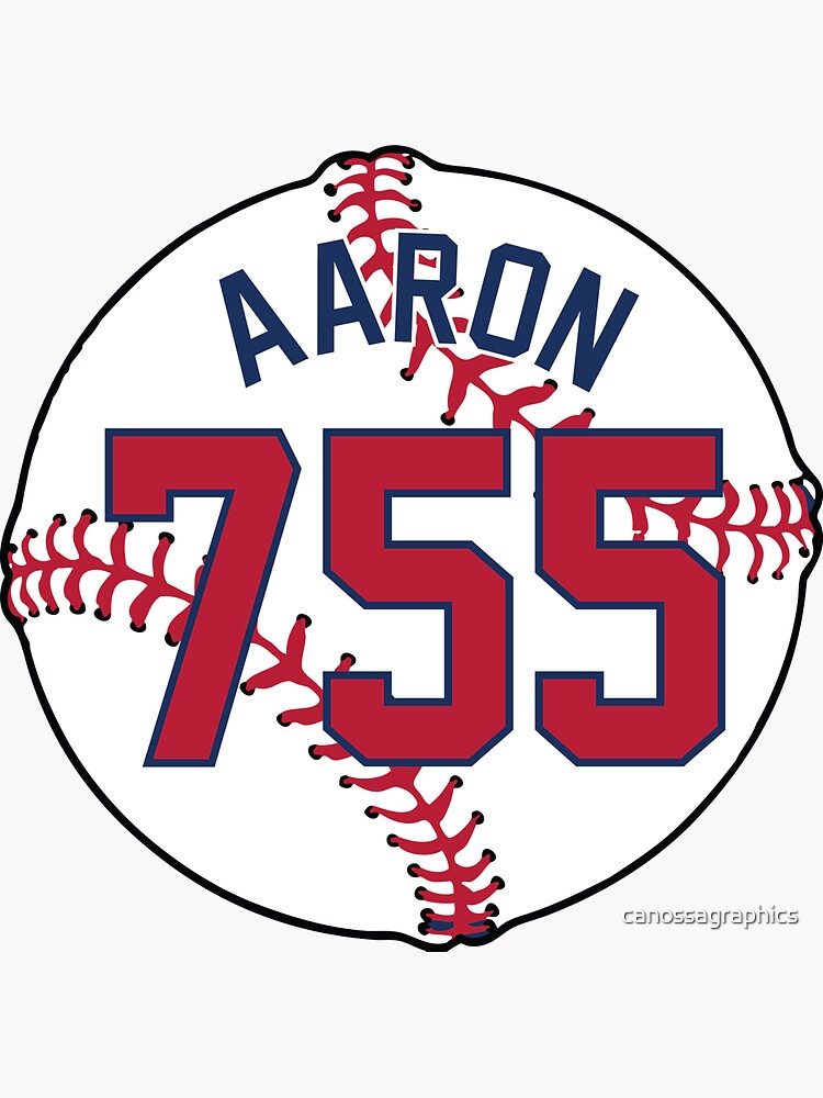 Hank Aaron #44 Jersey Number Sticker for Sale by StickBall