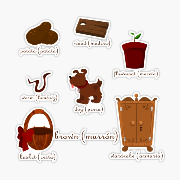 Brown Color Objects Clipart