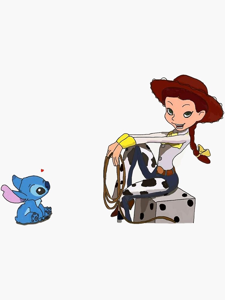 "Stitch and Jessie " Sticker for Sale by AmisArtZone | Redbubble