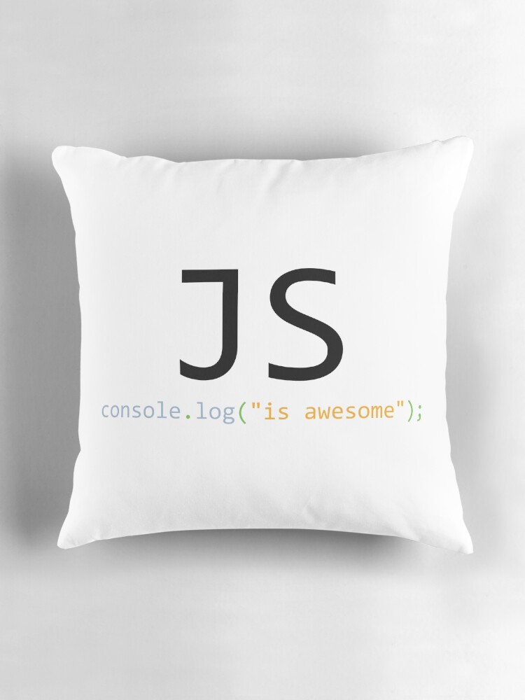 Thumbnail 3 of 4, Pillow, JavaScript is awesome designed and sold by Evelyusstuff.