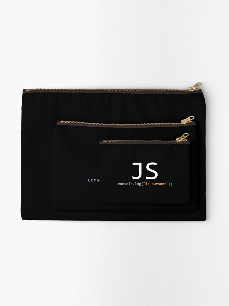 Thumbnail 2 of 4, Zipper Pouch, JavaScript is awesome designed and sold by Evelyusstuff.