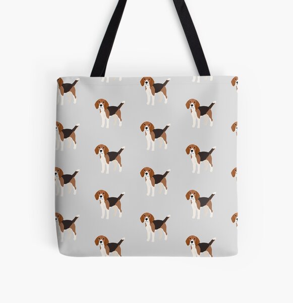 Marshalls BEAGLE HOUND DOG W/GLASSES~LARGE Shopping Tote Bag