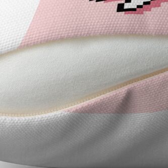 Alternate view of I Bite - Pixel Speech Bubble (Pink) Throw Pillow