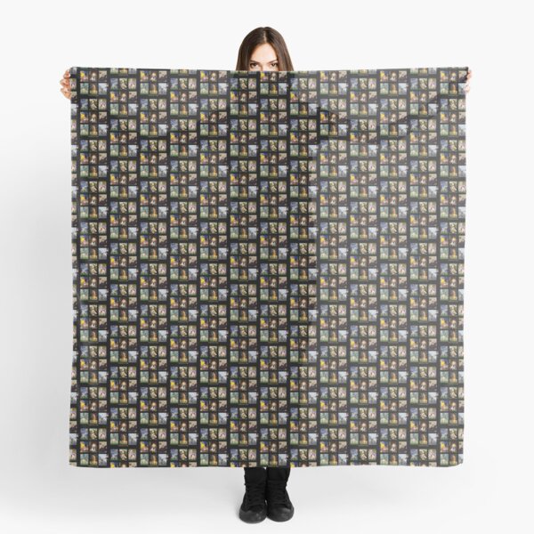 Composite: English Bulldog Inserted into Famous Art Scarf