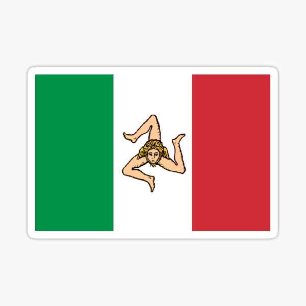 Flag of the Provisional Government of Sicily Sticker