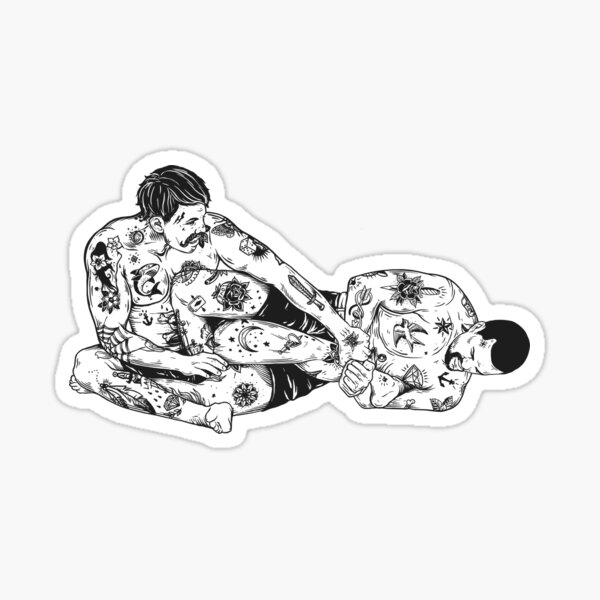 Old School Heel Hook Jiu Jitsu Sticker