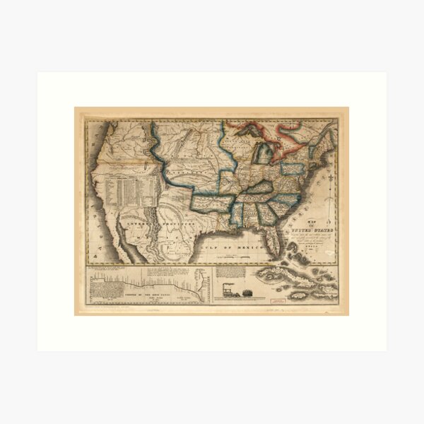 Item preview, Map of the United States (1831) designed and sold by allhistory.