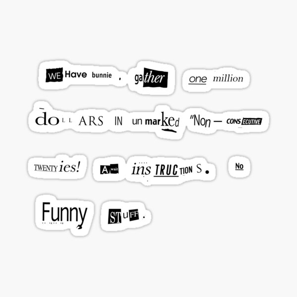Aperçu de l'œuvre La lettre de rançon Big Lebowski Bunny Edition limitée créée et vendue par Creative Spectator.