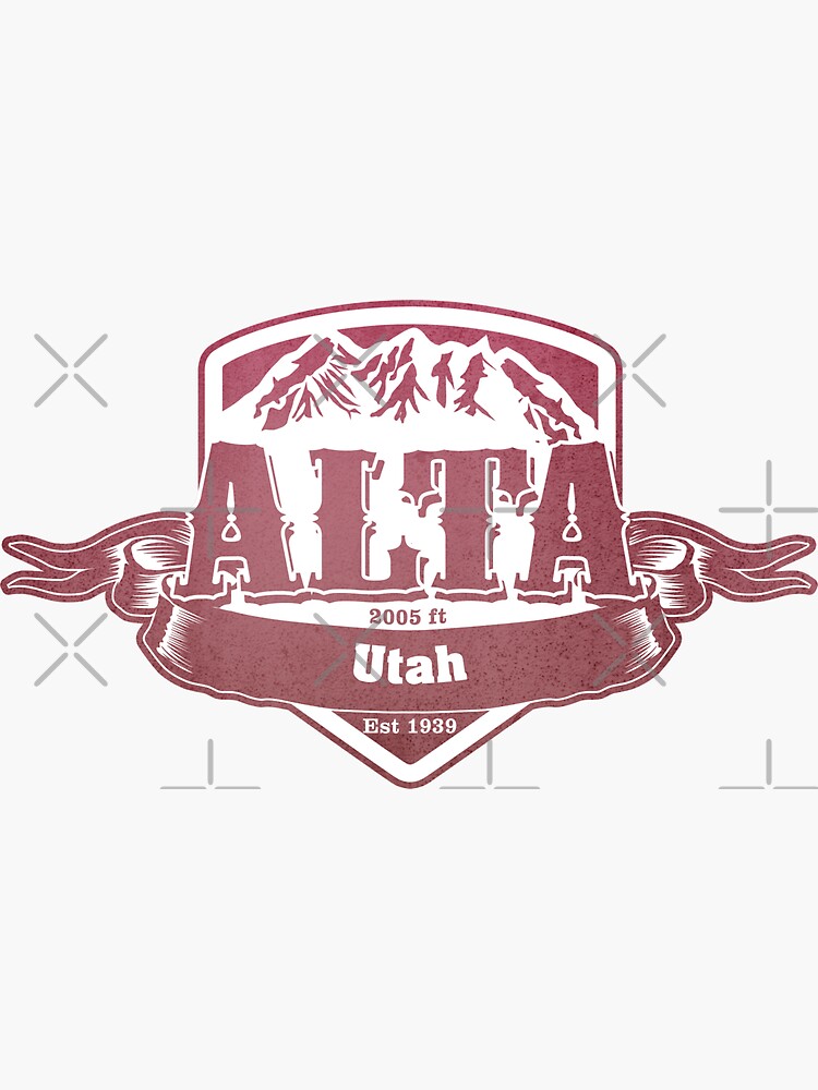 "Alta Utah Ski Resort" Sticker for Sale by CarbonClothing Redbubble