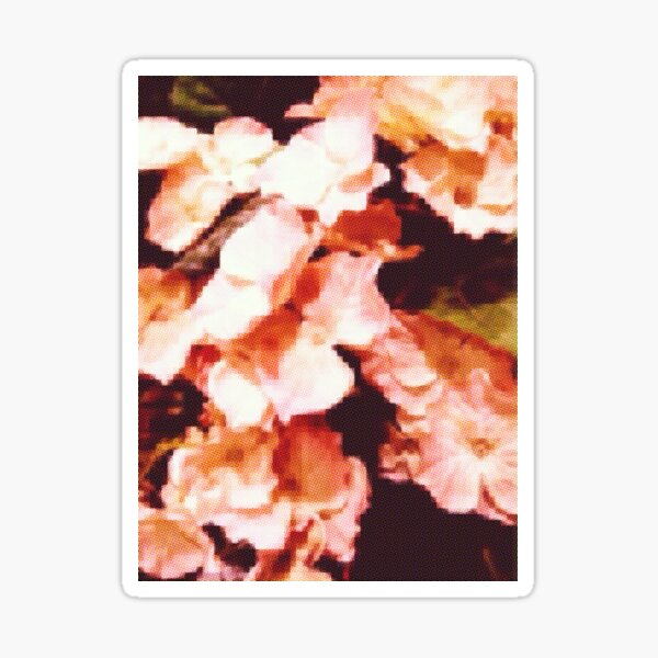 Pixelated Flowers Sticker