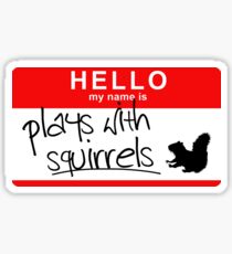 Plays With Squirrels Sticker
