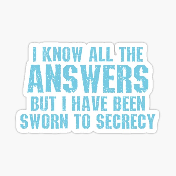All the Answers Sticker